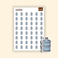 Water Bottle Icon Sticker, Water Refill Reminder Sticker, Icon Sticker, Journal Planner Stickers.