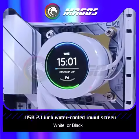 2.1 Inch Monitor IPS For AIO CPU Water Cooler Black/White CPU,GPU,RAM,SSD Real Time Monitoring AIDA6