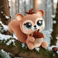 Beginner DIY Crochet Material Kit Doll Handmade Crochet Material Kit Animal Crochet Set Pendant