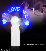 [Sale] Kipas Angin Mini Led Bisa Nyala Tulisan I Love You