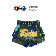 Fairtex กางเกงมวยไทย Matrix รุ่น BS1954 กางเกงมวยผ้าไมโครซาติน แถบยางยืด 8 แถวรอบเอว กระชับขึ้น ใส่ส
