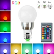 RANPO 16 Color Changing LED RGB Globe Light Bulbs 3W With Remote Control E14 E27 B22 Screw Base Home