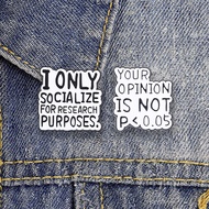 Self-deprecation Society Fears Scientific Researcher Enamel Brooch Fashion Clothing Accessories Back
