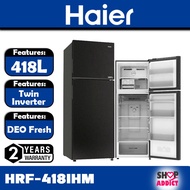Haier 2-Door Refrigerator HRF-418IHM 418L Peti Sejuk Inverter