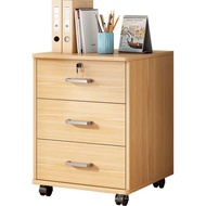 【ichexke2】YYNING Office Mobile Pedestal Wooden Filing Cabinet Home Study Office Cabinet With Lock Swing Door Filing Cabinet Wheels Available