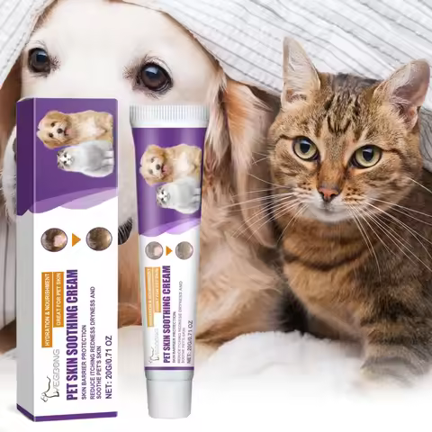 EELJOY Pet Skin Care Cream for Dogs Cats Dry Itchy Skin Relief Soothing Balm Anti Itch Lotion Allerg