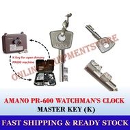 AMANO PR600 MASTER KEY " K "  / KUNCI JAM AMANO K / K KEY FOR PR-600 WATCHMAN CLOCK / AMANO STATION KEY