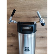 WAS Rubber Keg 19.5L SET Tap+Regulator Stainless Steel Tank Capacity 19.5 Liters With Faucet And Reg