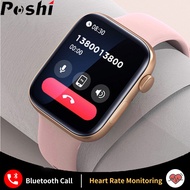 POSHI ของแท้ สมาร์ทวอทช์ สมาร์ทนาฬิกาผู้หญิง2023 นาฬิกา smart watch แท้ หน้าจอสัมผัส, นาฬิกาข้อมือกีฬา กันน้ำ Ip68 ของแท้ 100% มโครโฟนในตัว สามารถคุยได้