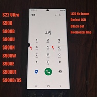 Bluesky 6.8นิ้วพร้อมจุดเผาไหม้สำหรับ Samsung S22อัลตร้าสัมผัสหน้าจอ LCD S22อัลตร้าแอลซีดี S908 S908B