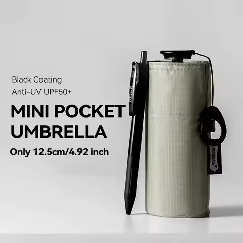Parachase Women's Small Pocket Sun Umbrella 6-Fold Mini UV Protection Portable Lightweight Windproof