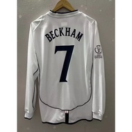 England Long sleeve Jersey 2002 BECKHAM OWEN GERRARD Player version AAA high quality Custom T-shirt 