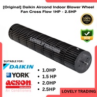 Daikin Aircond Indoor Blower Wheel Fan Cross Flow 1HP - 2.5HP R03029035960 / R03029032873 // Original Aircond spare part