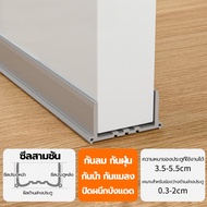 🔥ส่งจากพื้นที่🔥คิ้วกั้นประตู แบบสอด มีแปรงในตัว ถอดออกได้ วัสดุ PVC แข็งแรง แถบปิดผนึกด้านล่างประตูส