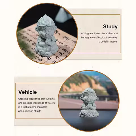 Small Monkey King Model Resin Monkeys King Statue Wukong Buddha Statue Chinese Myth Wukong Decor Gif