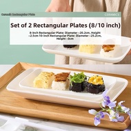 XIANBINGYAN | Large Ceramic Divided Plate For Eating Dumplings