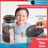Support ringgit Electronic Piggy Bank Counter Coin digital LCD bill-counting machine Piggy box Children's lucky money