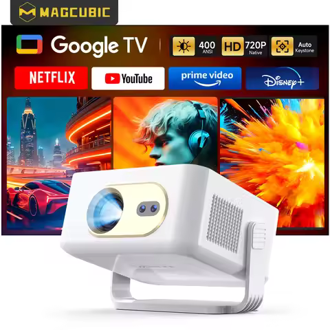 Magcubic HY300MAX GTV Licensed Googe TV Projector 400 ANSl Android 14 Home Theater Smart HD Beamer A