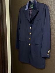 RALPH LAUREN 美國製 深藍 海軍藍 金釦 100% 羊毛西裝 外套 大衣 洋裝