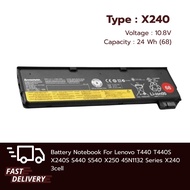 แบตเตอรี่ Lenovo X240 3 Cell T440 T440S X240S S440 S540 X250 45N1132 ของแท้ 100% รับประกัน 1 ปี