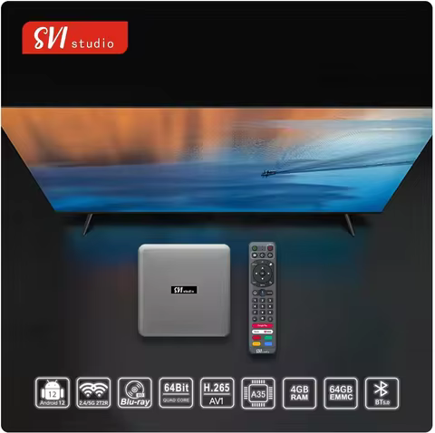 【Genuine】2025 SVICLOUD 9P/10P android 12.0 tv box Amlogic S905Y4 4GB+64GB 2.4&5G Wifi6 BT 5.0 Ai Voi