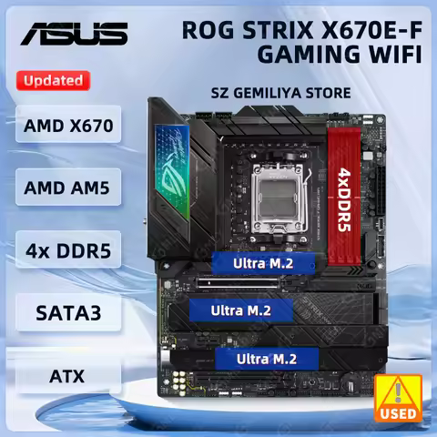 ASUS AMD X670 Motherboard STRIX X670E-F GAMING WIFI Motherboard Socket AM5 DDR5 192GB PCIe 5.0 ATX s