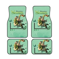 Shrek Universal 4PCS Car Floor Mats Fit for Cars Truck SUV Cartoon Floor Foot Pads Anti Slip Front and Rear Mats Set