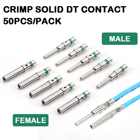 50PCS DT 1.5mm Series Stainless Steel Pin Contact 0462-201-16141 0460-202-16141,16AWG Deutsch Crimp 