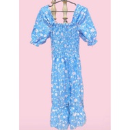 Modern bluesky floral Dress