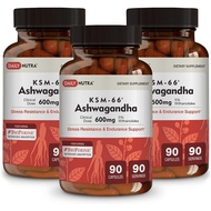 DailyNutra KSM-66 Ashwagandha 600mg Organic Root Extract 90 Capsules