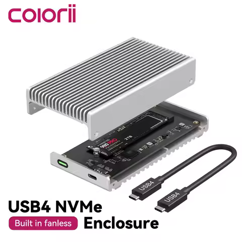 40Gbps M.2 NVMe USB 4.0 SSD Enclosure Thunderbolt USB-C SSD Case Compatible with USB 3.2/3.1/3.0 For
