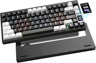 YUNZII AL80 Wireless Mechanical Keyboard,Full Aluminum CNC, Smart LCD Display,Hot Swappable Gasket M