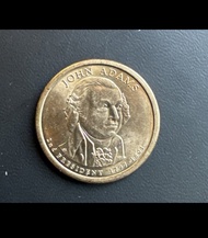 Koleksi Uang Koin Amerika 1 Dollar Presiden John Adams One Dollar USA Logam Coin Antik Bekas Lama Ku