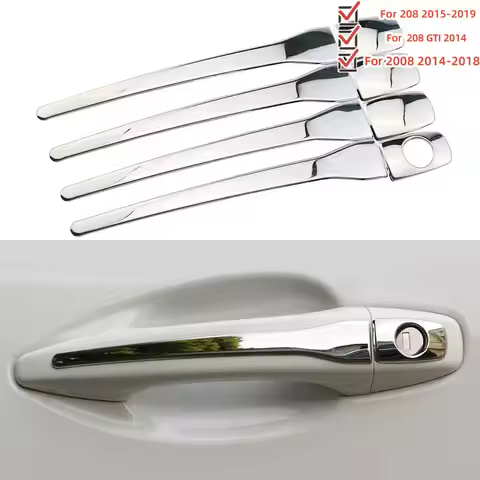 Car Exdoor Handle Trim for Peugeot 2008 2014-2018 208 2015-2019 208 GTI 2014 Stainless Sticker Cover