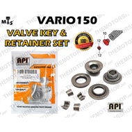 API HONDA VARIO150 VALVE KEY & RETAINER SET VALVE CLIP TOPI VALVE SPRING SEAT SET 14771-KWN-900 / 14