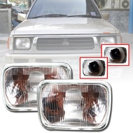 ไฟหน้า ไฟตา H4 HALOGEN KOITO รุ่น มิตซูบิชิ ไซโคลน MITSUBISHI CYCLONE ปี 1989 - 1995 เลนส์แก้ว ฝาใส 