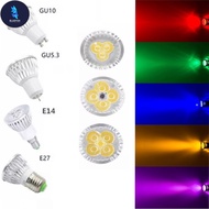BF Colorful Led ceiling down light GU10 GU5.3 E27 E14 15W 12W 9W 85-265V LED Lamp Spotlight Bulb Red