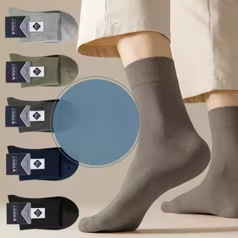 Summer Men's Sports Socks Pure Cotton Sweat Absorbing and Odor Resistant Thin Medium Length Socks Cy