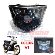 LAMPU DEPAN LED LC135 LC V1 HEAD LAMP DP ZHIPAT IMPORT LAMPU GABAN