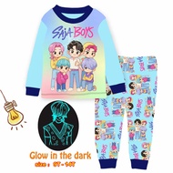 Cuddle Me 9-14 Years Old Kids Pyjamas / Glow in the Dark Children Sleepwear / Kids Pajamas Set