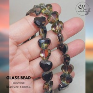 Glass Bead Love Shape Loose Bead DIY