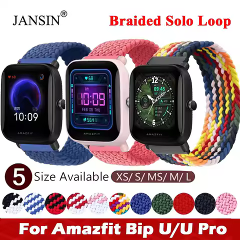 Braided Solo Loop For Huami Amazfit Bip U/U Pro Watch Bracelet For Huami Amazfit GTR 42mm /Bip/GTS/U