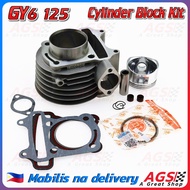 GY6 125/ Kymco Super 8 125 CYLINDER BLOCK COMPLETE WITH PISTON KIT and TOP GASKET