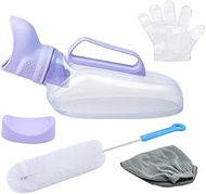 6-Piece Urine Bottle Set for Women, 1200 ml Capacity with Purple, Portable Handle, Including Urine A