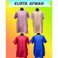 KURTA AFWAN KURTA LEHER BULAT LENGAN PENDEK KURTA SOLAT KURTA HARIAN KURTA DEWASA KURTA BERWARNA