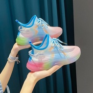 Spring 2023 Jelly Bottom Mesh Rainbow Casual Coconut Shoes