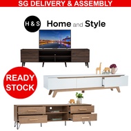 (SG STOCK)1m-1.8mTV Cabinet, 4ft / 6ft Media Storage, SG Delivery &amp; FREE ASSEMBLY TV Console Sideboard Cabinet