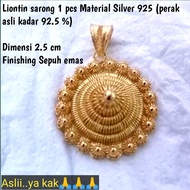 Asesoris Kalung Manik Toraja Liontin Sarong Sepu Emas Asli