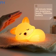 FENGHA Little Cartoon Night Light, 3 Level Brightness Dimmable Function Silicone Night Light, Touch 