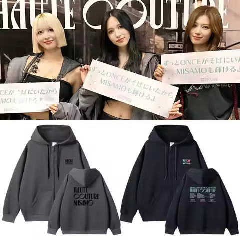 TWICE MISAMO Concert Tour Women's Open Cardigan Hoodie Jaet Spring Faion Ladies' Premium Quali Polye
